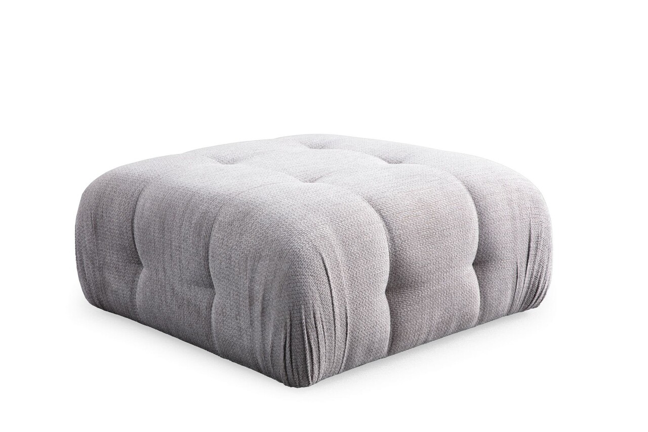 Taburet, Atelier del Sofa, 560ARE4150, Lemn de fag / PAL, Gri deschis - imagine 3
